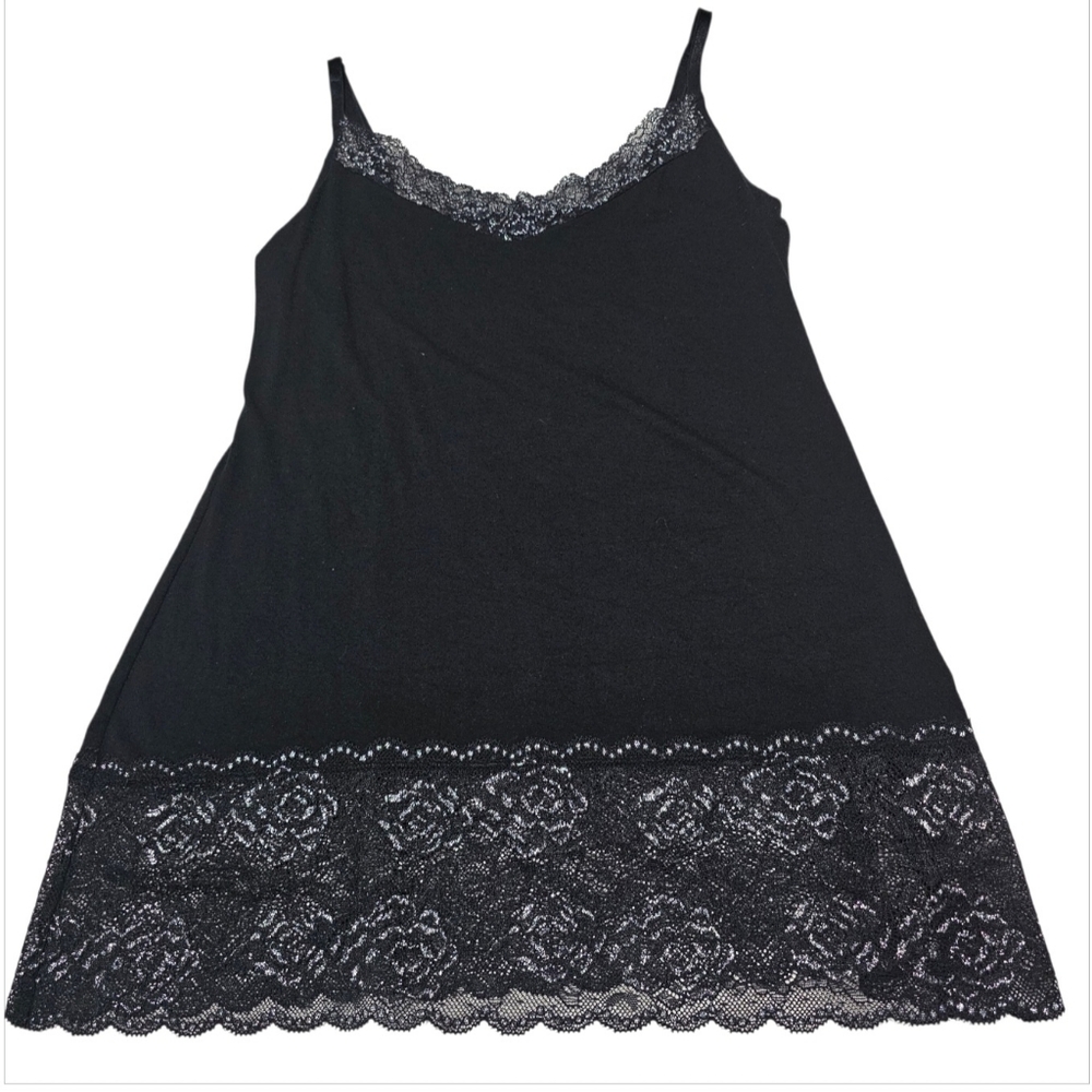 The Limited Y2K Black With Lace Camisole Whimsigoth Cami Top Sz S